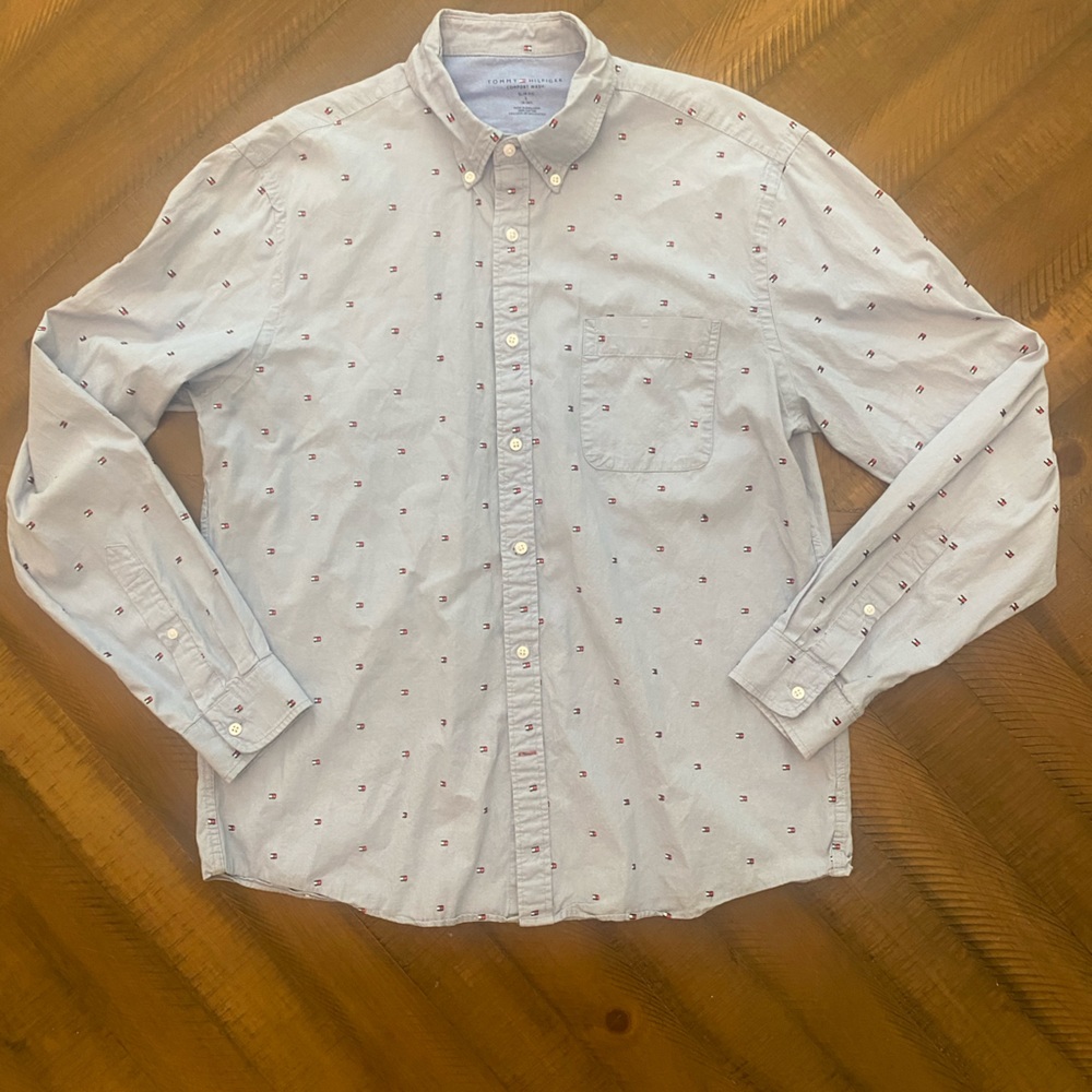 Tommy Hilfiger Embroidered Logo Button Front Shirt